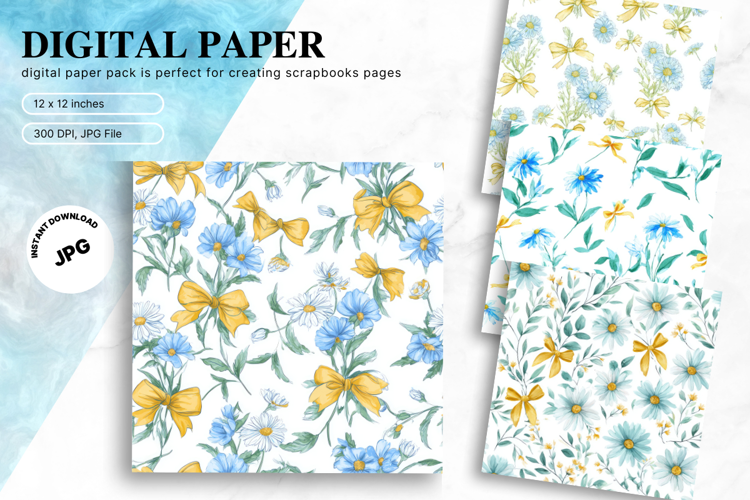 Bow Ribbon Background Bow Digital Paper Pattern Wallpaper