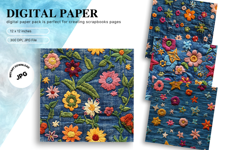 Flower Embroidery Flower Wool Craft Background Wallpaper