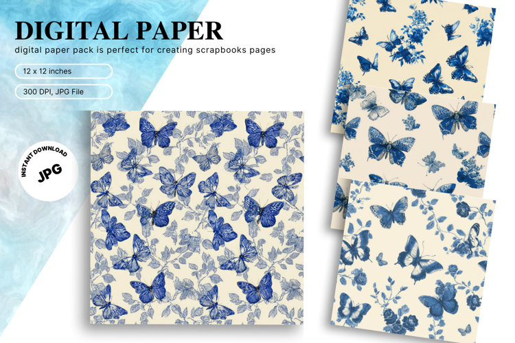 Butterfly Scrapbook Paper Image 19