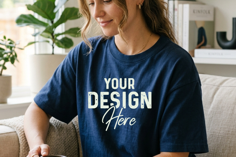 Beautiful Bella Canva T Shirt Mockup, T Shirt Mockup JPG example image 1