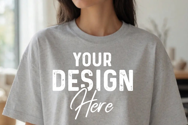 Bella Canvas Tee Mockup Flat Lay White Shirt Template