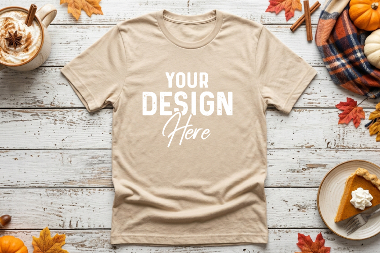 Fall T-Shirt Mockup, Bella Canva T Shirt Mockup JPG PNG