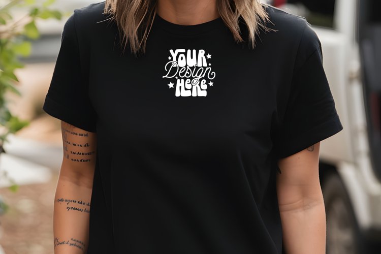 White Tshirt Mockup Image 21