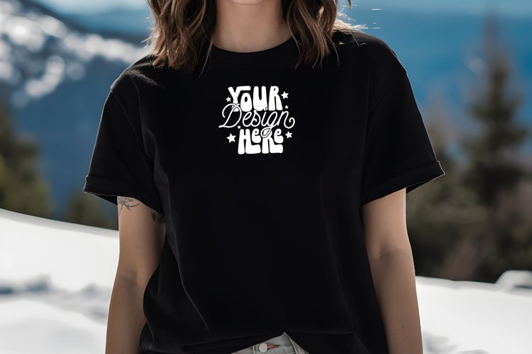 White Bella Canvas 3001 Mockup, Bella Canvas 3001 Tshirt example image 1