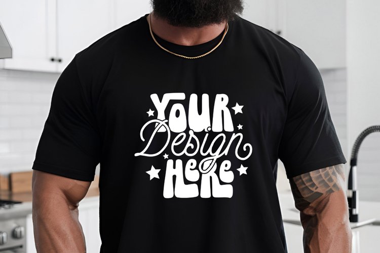 Black Tshirt Mockup Image 24