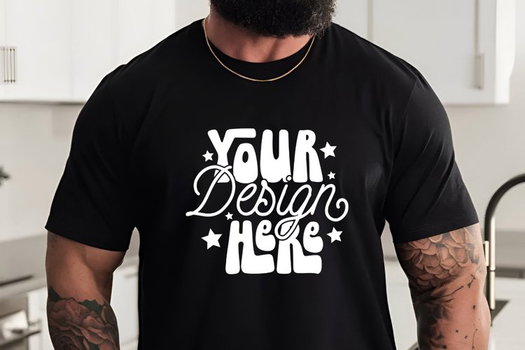 Black Tshirt Mockup Image 23