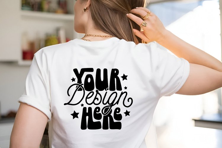 White Tshirt Mockup Image 19