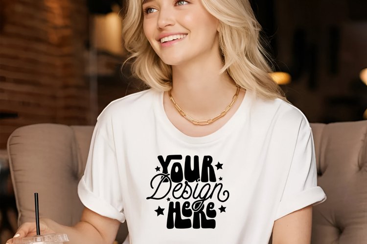 White Tshirt Mockup Image 6