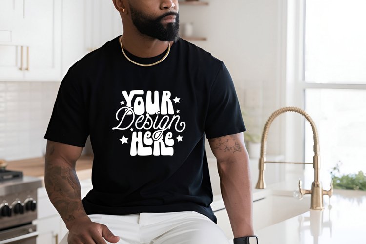Black Tshirt Mockup Image 21