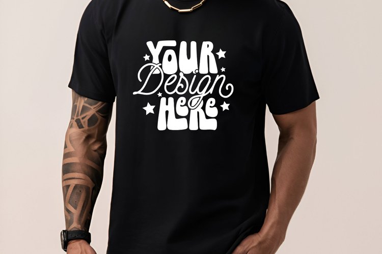 Black Tshirt Mockup Image 22