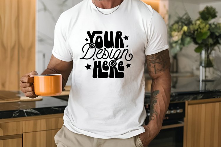 White Tshirt Mockup Image 6