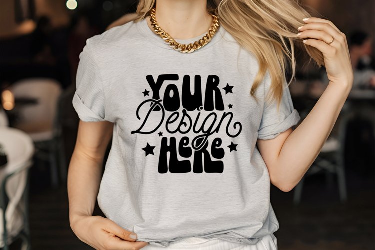 White Tshirt Mockup Image 21