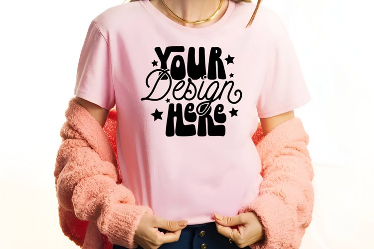 White Tshirt Mockup Image 19