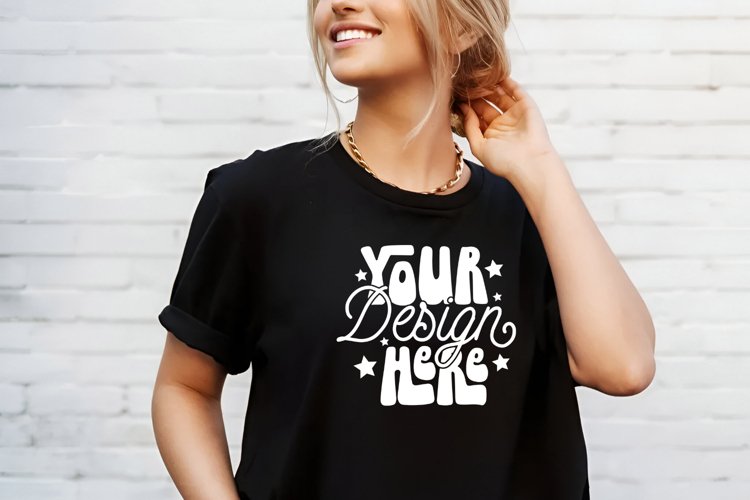 Black Tshirt Mockup Image 18