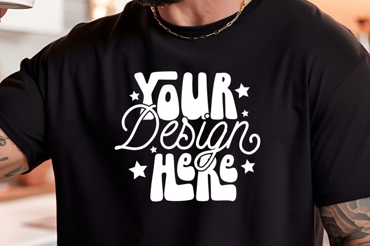 Black Tshirt Mockup Image 17
