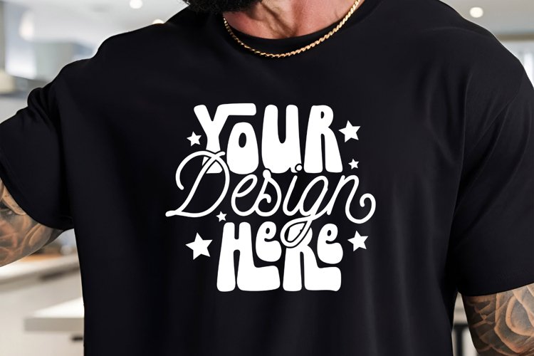 Black Tshirt Mockup Image 16