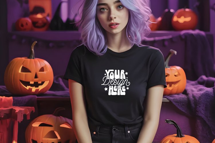 Black Tshirt Mockup Image 17