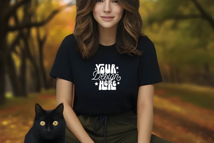 Black Tshirt Mockup Image 14