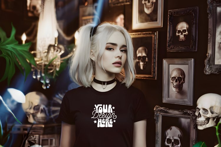 Black Tshirt Mockup Image 13