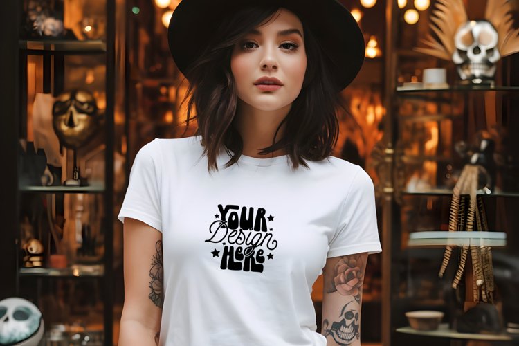 Black Tshirt Mockup Image 17