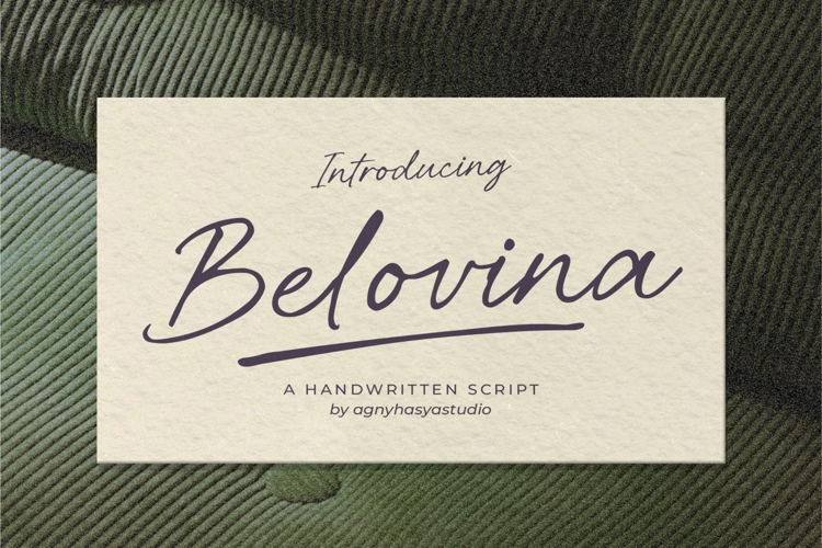 Belovina - Handwritten Script Font