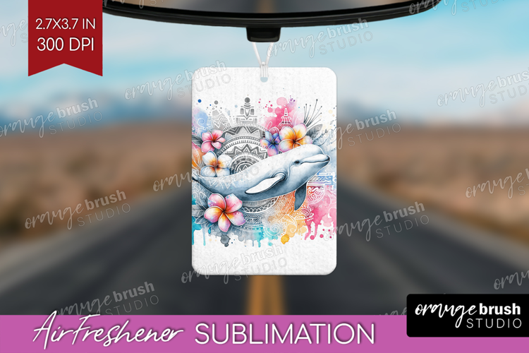 Beluga Floral Air Freshener PNG Tropical PNG Sublimation