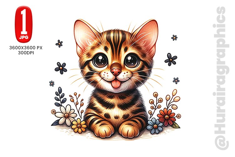Bengal Cat Clipart Image 19