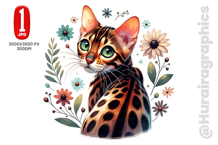 Bengal Cat Clipart Image 18