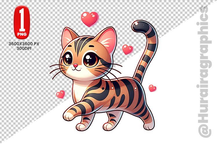 Cute Cat Clipart Image 4