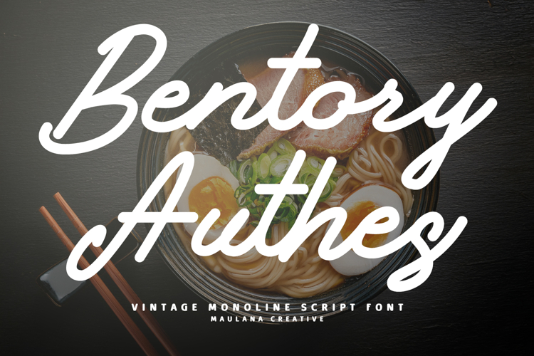 Bentory Authes Vintage Monoline Script Font