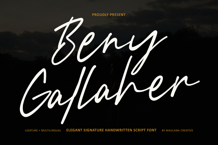 Beny Gallaher Elegant Signature Handwritten Script Font