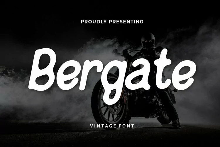 Web Font Bergate - Vintage Display Font