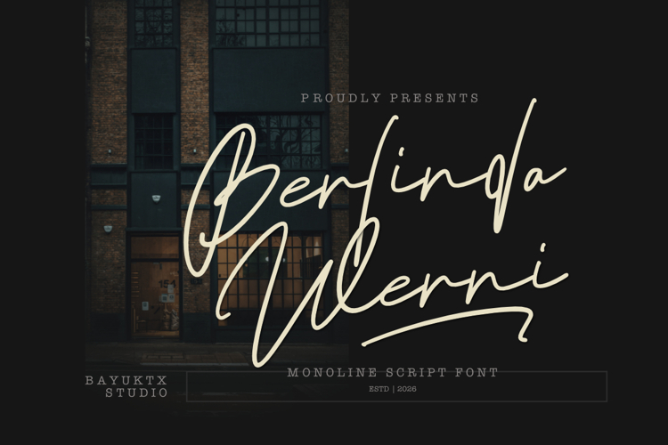 Berlinda Werni a Elegant Monoline Script Font