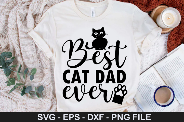 Best Cat Dad Ever Svg