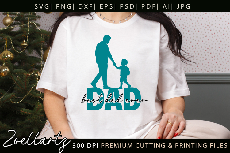 Fathers Day SVG for Cricut Papa Daddy Dad T-shirt Mug Design