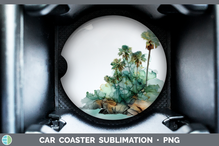 Beach Best Sellers 01 Alcohol Ink Car Coaster Sublimation De