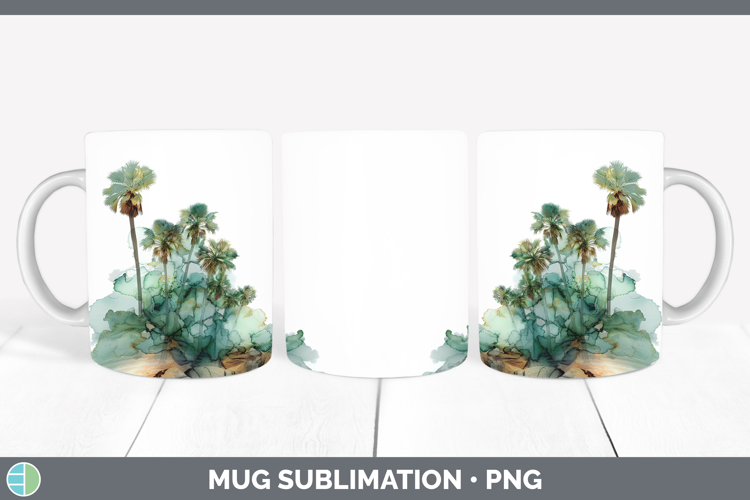 Beach Best Sellers 01 Alcohol Ink Mug Wrap Sublimation Desig