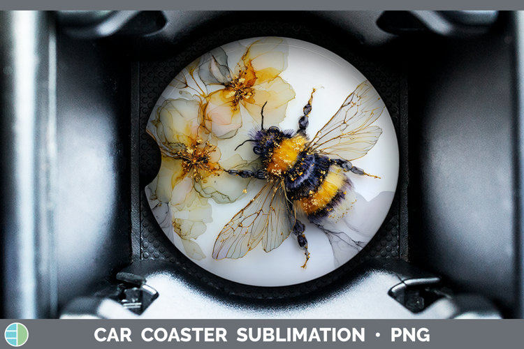 Bee Best Sellers 01 Alcohol Ink Car Coaster Sublimation Desi