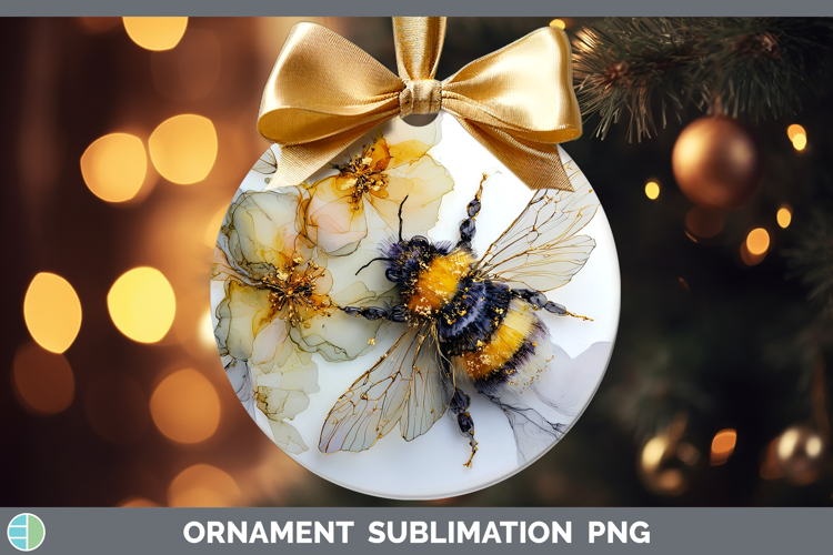 Bee Best Sellers 01 Alcohol Ink Ornament Sublimation Design