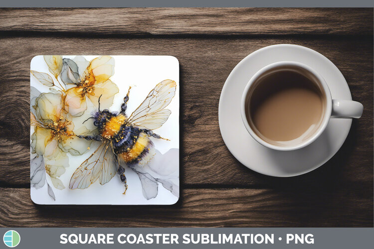 GorgeousBest Sellers 01 Alcohol Ink Square Coaster design.