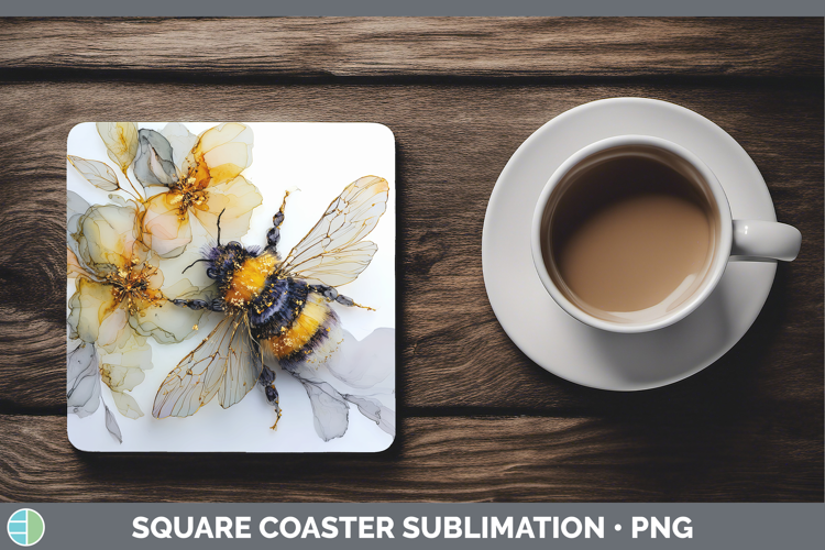 Bee Best Sellers 01 Alcohol Ink Square Coaster Sublimation D