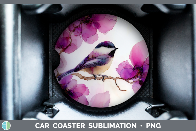 Chickadee Best Sellers 01 Alcohol Ink Car Coaster Sublimatio