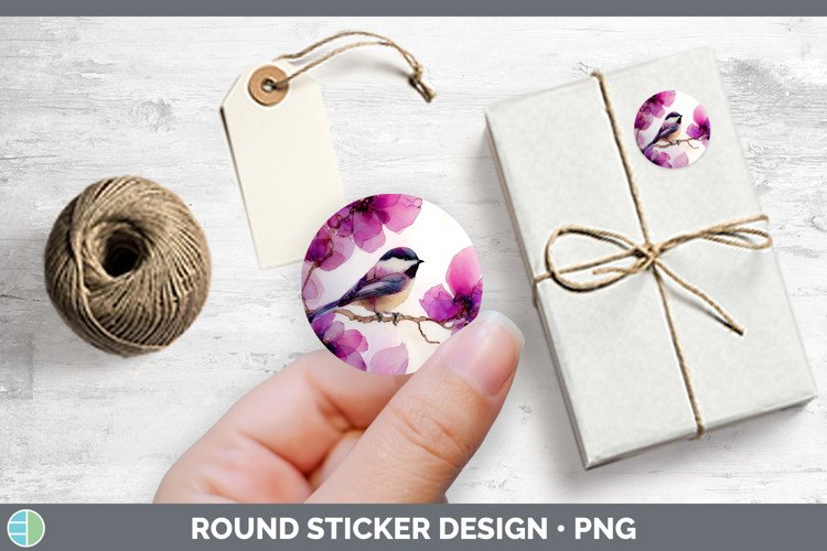 Chickadee Best Sellers 01 Alcohol Ink Stickers Design