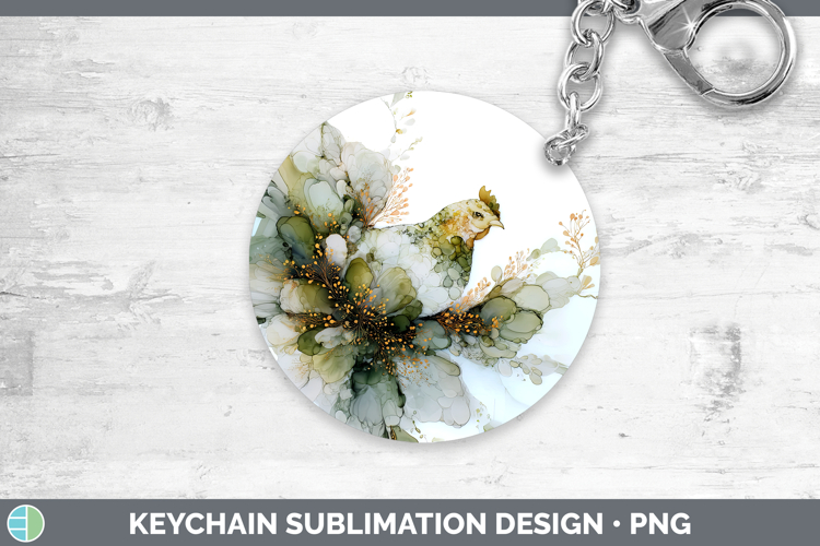 Chicken Best Sellers 01 Alcohol Ink Keychain Sublimation Des