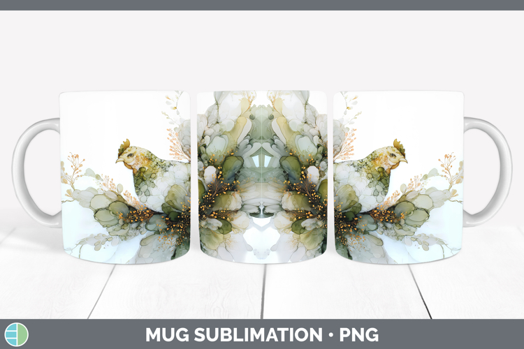Chicken Best Sellers 01 Alcohol Ink Mug Wrap Sublimation Des