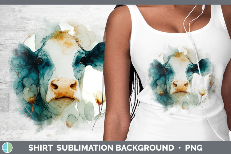 Cow Best Sellers 01 Alcohol Ink Shirt Sublimation Design