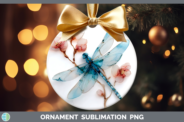 Dragonfly Best Sellers 01 Alcohol Ink Ornament Sublimation D