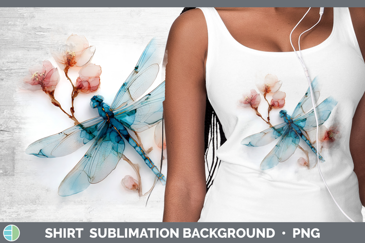 Dragonfly Best Sellers 01 Alcohol Ink Shirt Sublimation Desi