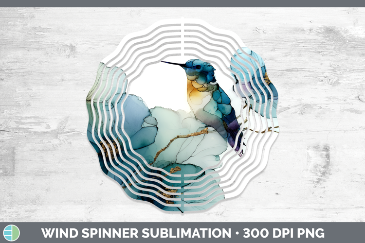 Hummingbird Best Sellers 01 Alcohol Ink Wind Spinner Sublima