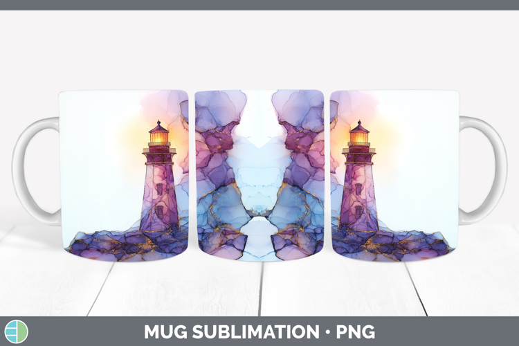 Lighthouse Best Sellers 01 Alcohol Ink Mug Wrap Sublimation